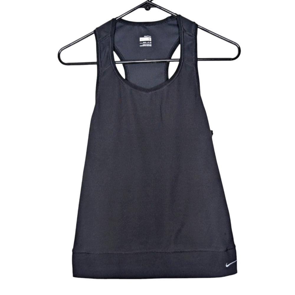 Nike Fit Dry Women's Black Racerback Athletic Workout Summer Tank Top Size Small